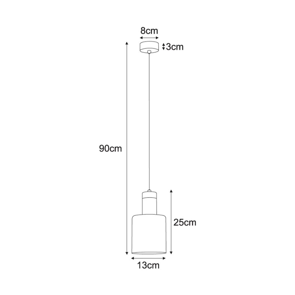 Lampa wisząca z bursztynowym kloszem K-5255 z serii ALTO