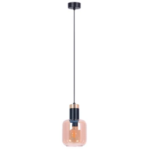 Lampa wisząca z bursztynowym kloszem K-5265 z serii DOKA