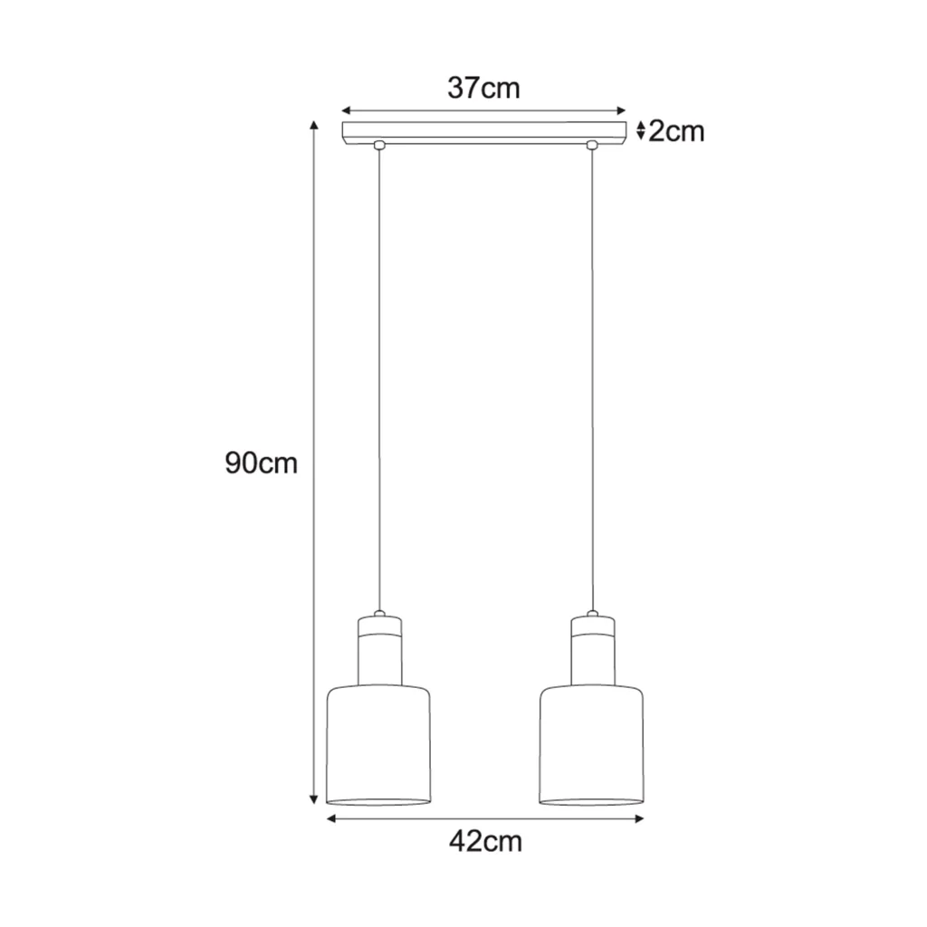 Lampa wisząca z bursztynowymi kloszami K-5256 z serii ALTO