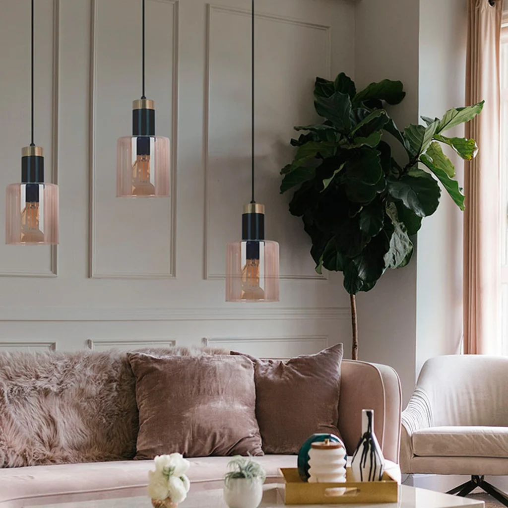 Lampa wisząca z bursztynowymi kloszami K-5258 z serii ALTO