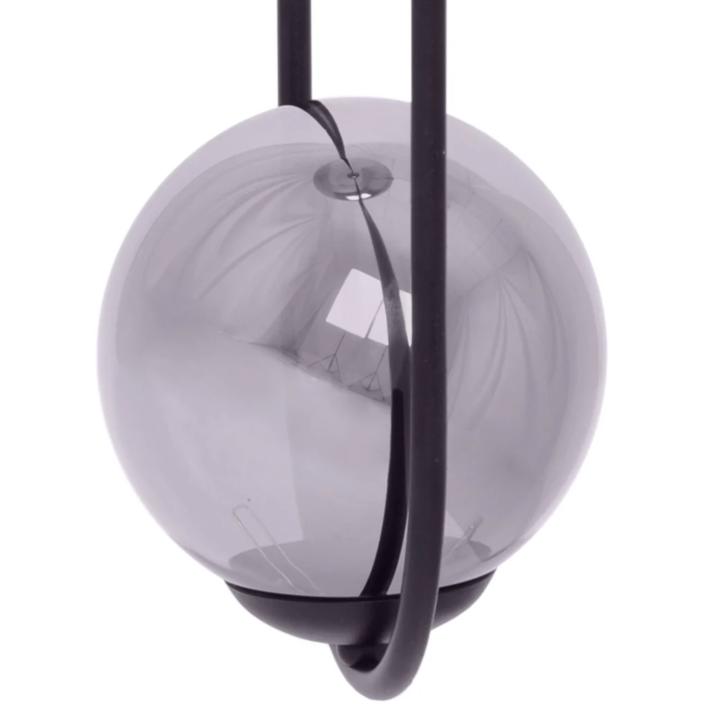 Lampa wisząca z grafitowym okrągłym kloszem K-5110 z serii DAVOS