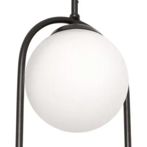 Lampa wisząca z białymi okrągłymi kloszami K-5101 z serii PARVA czarna