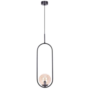 Lampa wisząca z bursztynowym okrągłym kloszem K-5120 z serii VENTA