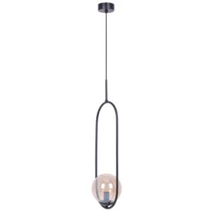 Lampa wisząca z bursztynowym okrągłym kloszem K-5120 z serii VENTA