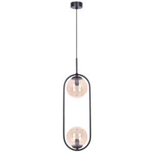 Lampa wisząca z bursztynowymi okrągłymi kloszami K-5121 z serii VENTA