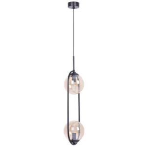 Lampa wisząca z bursztynowymi okrągłymi kloszami K-5121 z serii VENTA