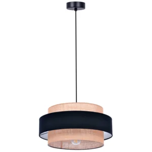 Lampa wisząca boho K-5231 z serii GATO czarno-beżowa