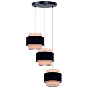 Lampa wisząca boho K-5232 z serii GATO czarno-beżowa