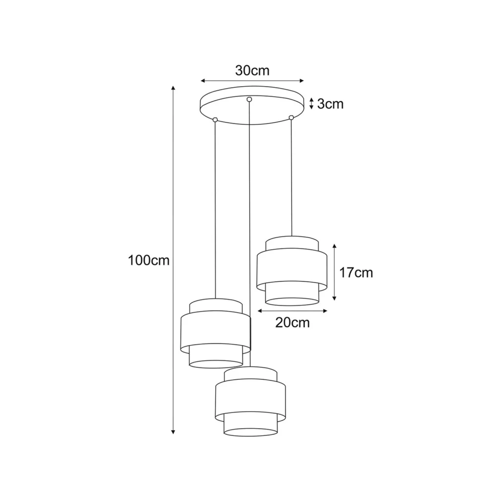 Lampa wisząca boho K-5232 z serii GATO czarno-beżowa