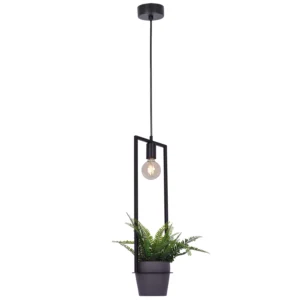 Lampa wisząca z kwietnikiem K-4038 z serii ESTERA czarna