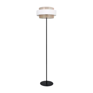 Lampa podłogowa boho K-5275 z serii CEZAR biało-beżowa