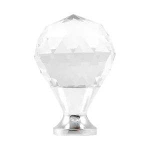 Uchwyt gałka meblowa CRPA 30mm chrom, biały kryształ GTV