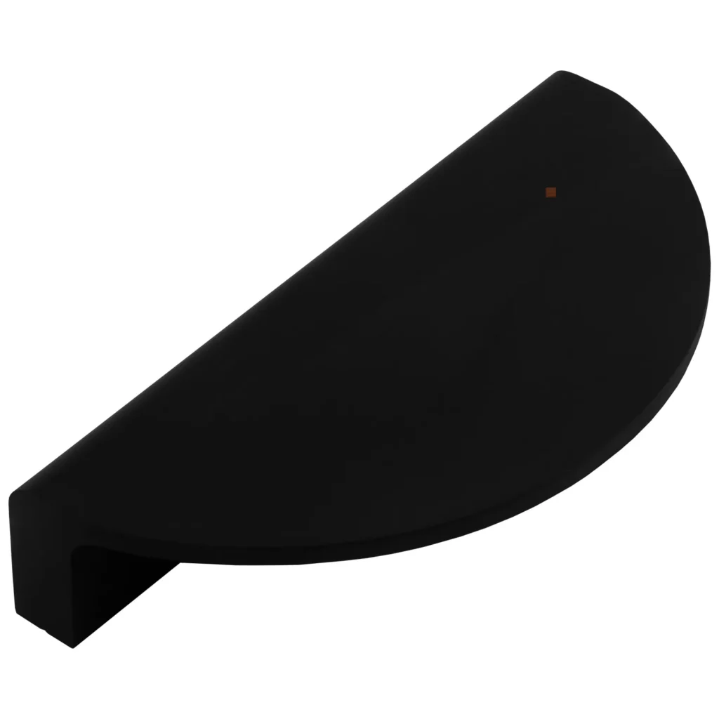 Uchwyt meblowy półksiężyc AL-008 rozstaw 64mm czarny LEBA