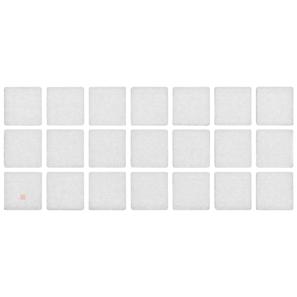 Samoprzylepne podkładki filcowe pod meble 20x20 mm - 21szt - Białe