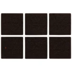 Samoprzylepne podkładki filcowe pod meble 40x40 mm - 6szt - Brązowe