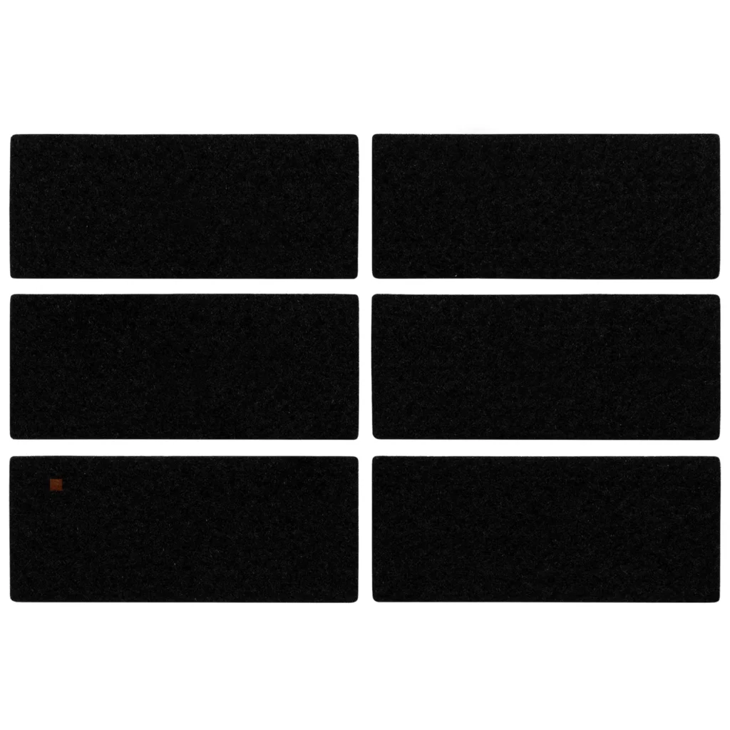 Samoprzylepne podkładki filcowe pod meble 25x60 mm - 6szt - Czarne