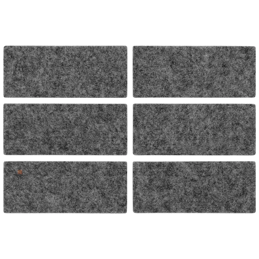 Samoprzylepne podkładki filcowe pod meble 25x60 mm - 6szt - Szare