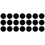 Samoprzylepne podkładki filcowe pod meble fi20 mm - 21szt - Czarne