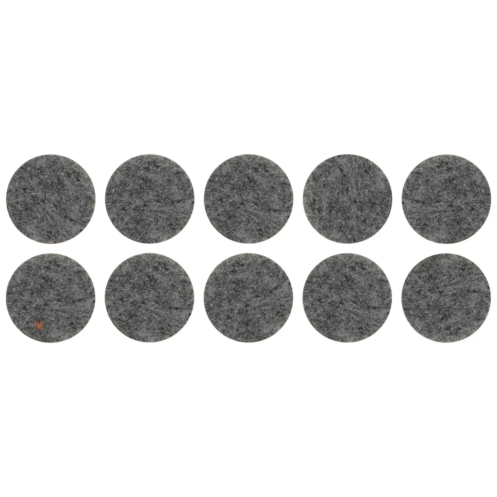 Samoprzylepne podkładki filcowe pod meble fi28 mm - 10szt - Szare