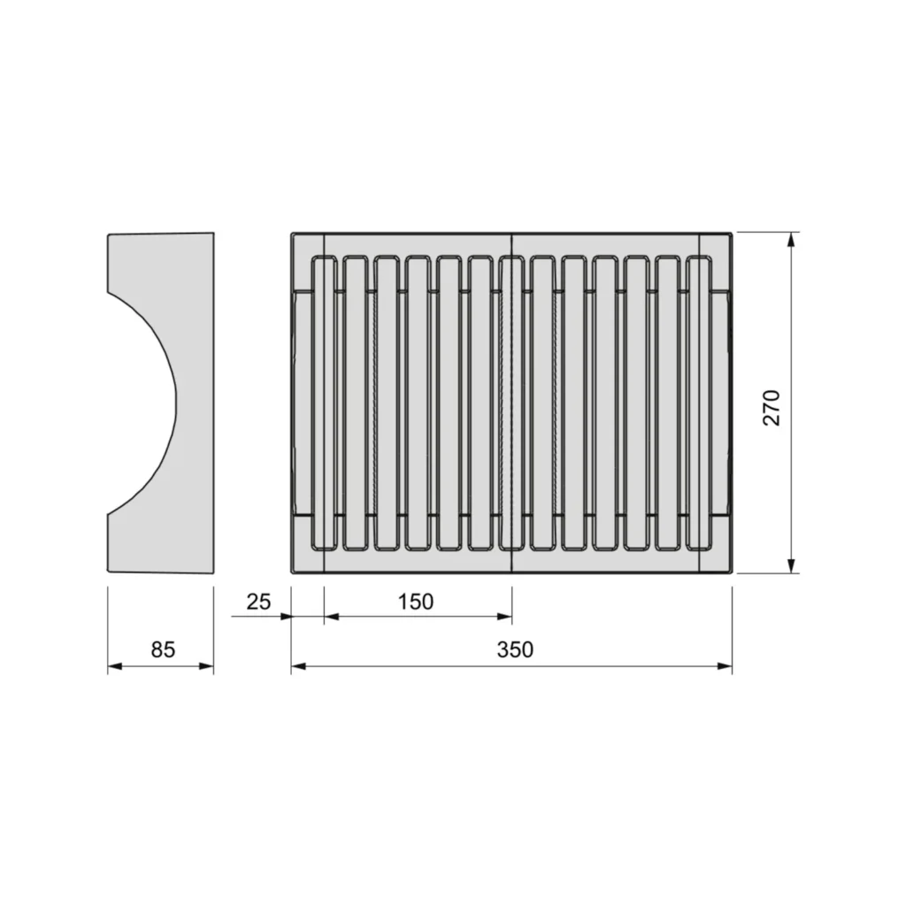 Uchwyt stojak na talerze 350x270mm EMUCA