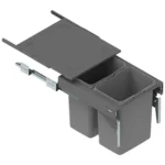 Kosz na śmieci segregator SEGREGO do szafki 45 2x15L Grafit REJS