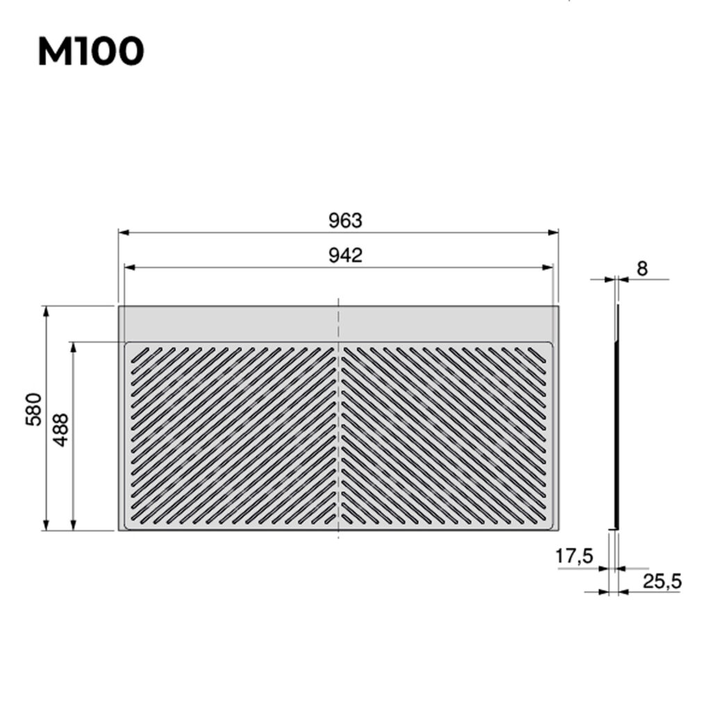 Panel ochronny do dna szafki M100 Sink Antracyt Emuca