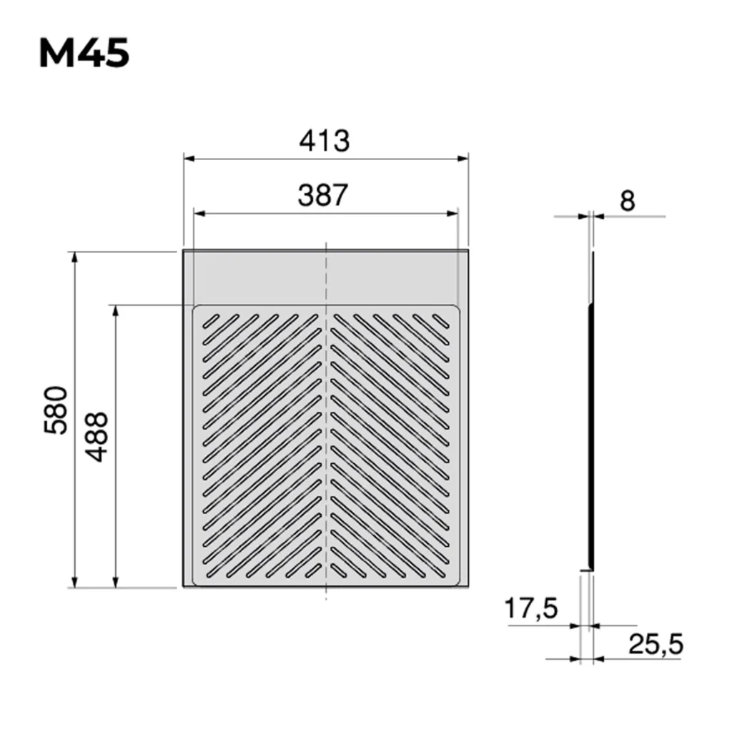 Panel ochronny do dna szafki M45 Sink Antracyt Emuca
