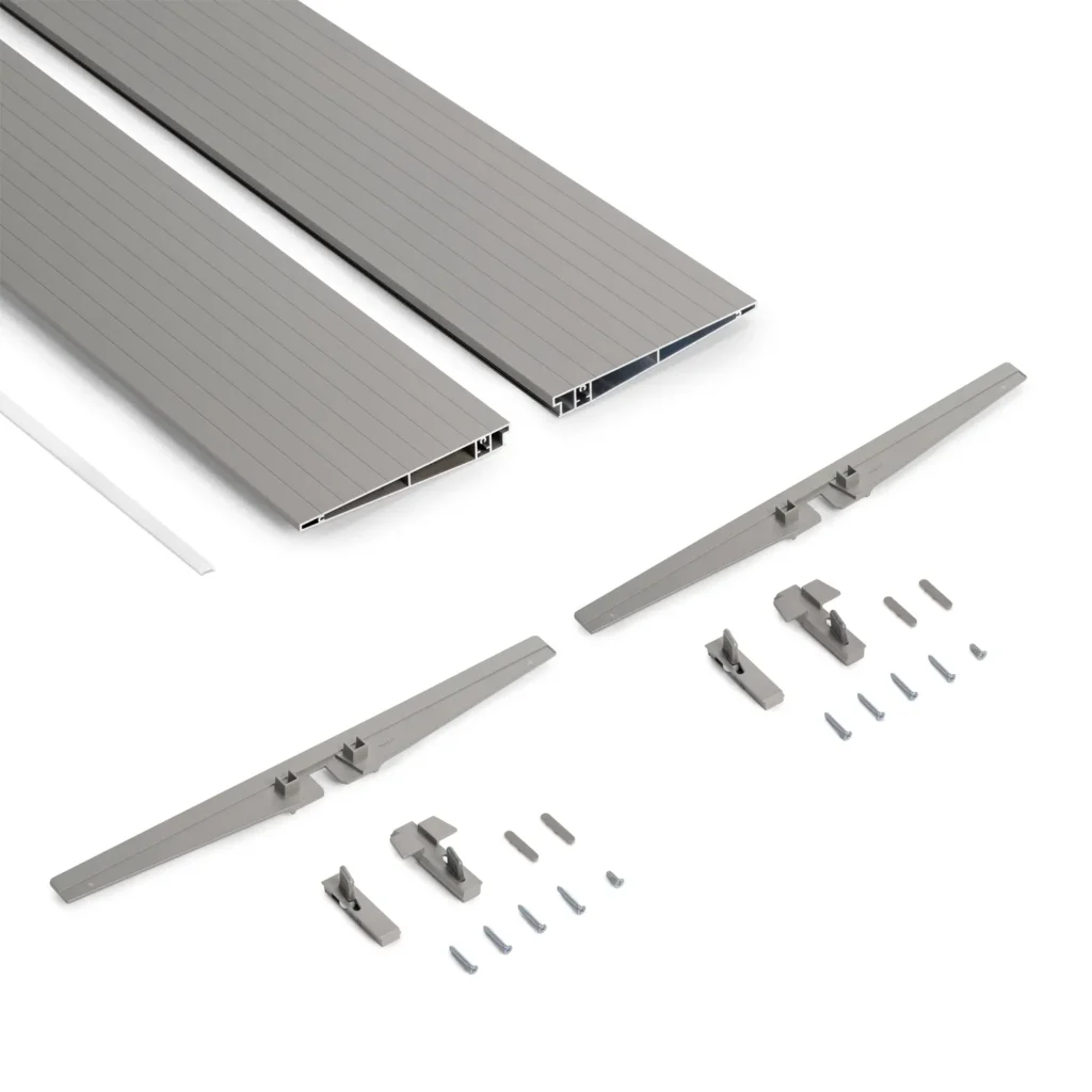 Zestaw wsporników z półką aluminiową ZERO Szary