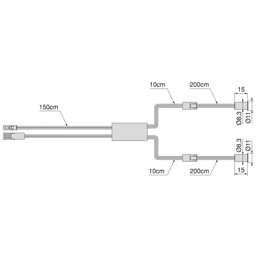 Włącznik Smart switch/dimmer DOUBLE do opraw LED 12V/24V DC Czarny Emuca