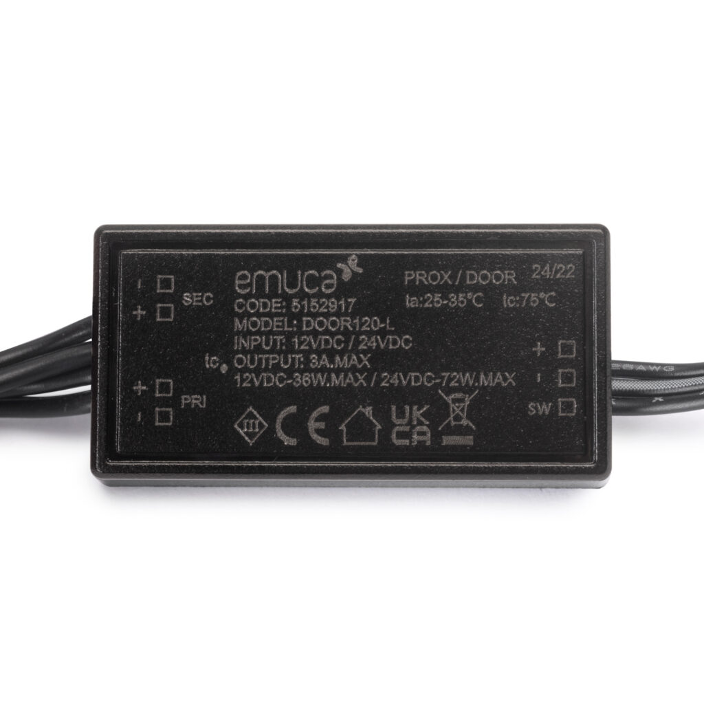 Włącznik Smart switch/door SIMPLE do opraw LED 12V/24V DC Czarny Emuca