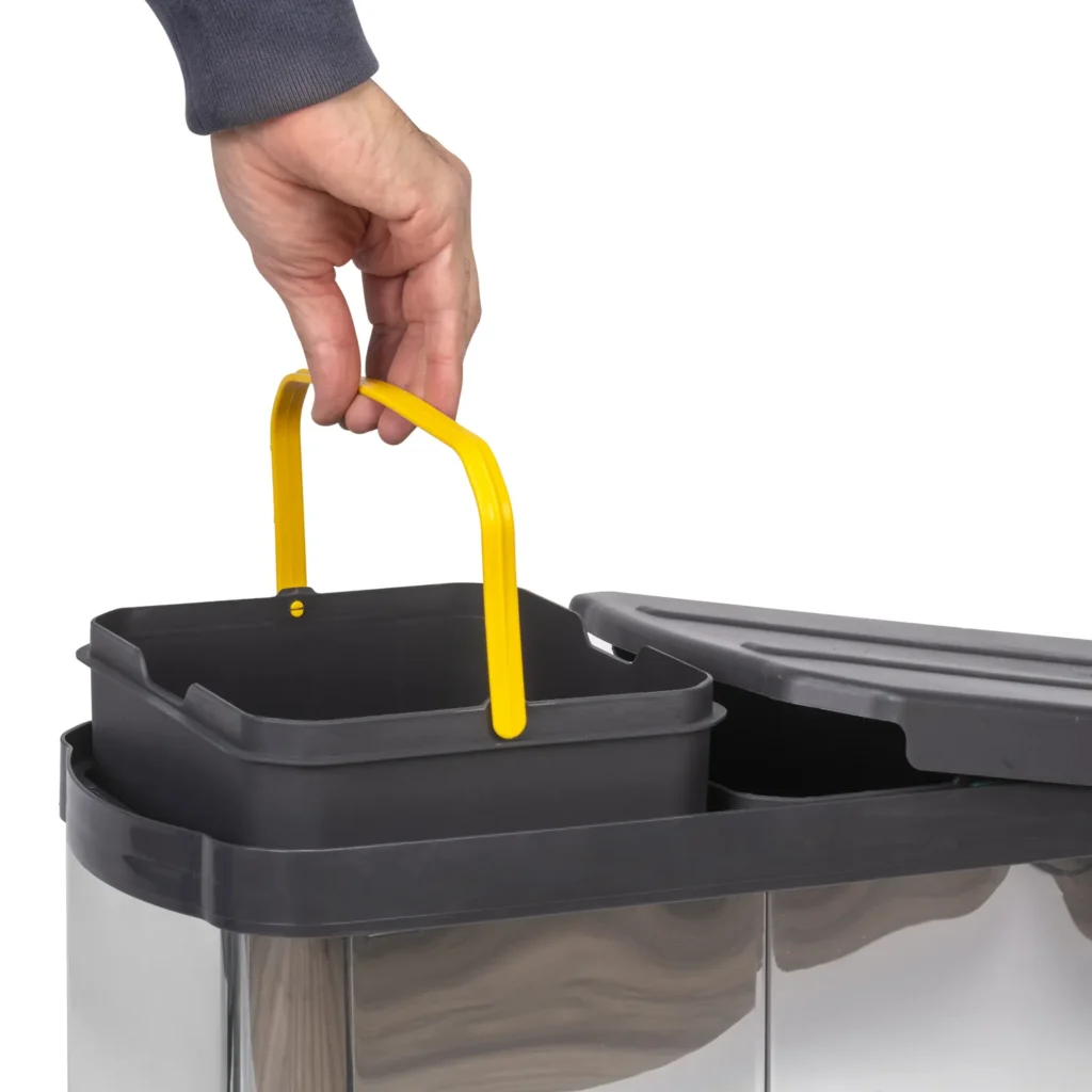 Kosz segregator na śmieci wysuwany 2x12L Inox EMUCA