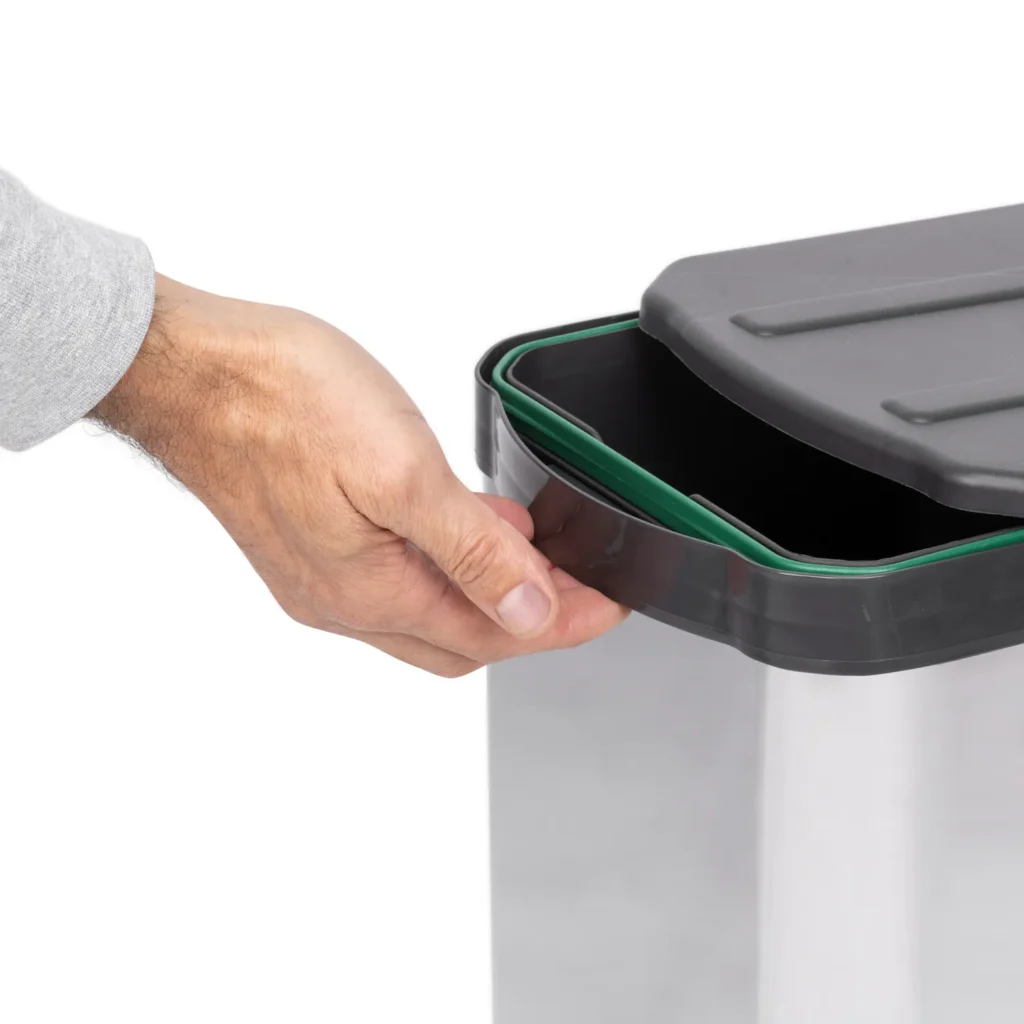 Kosz segregator na śmieci wysuwany 2x12L Inox EMUCA