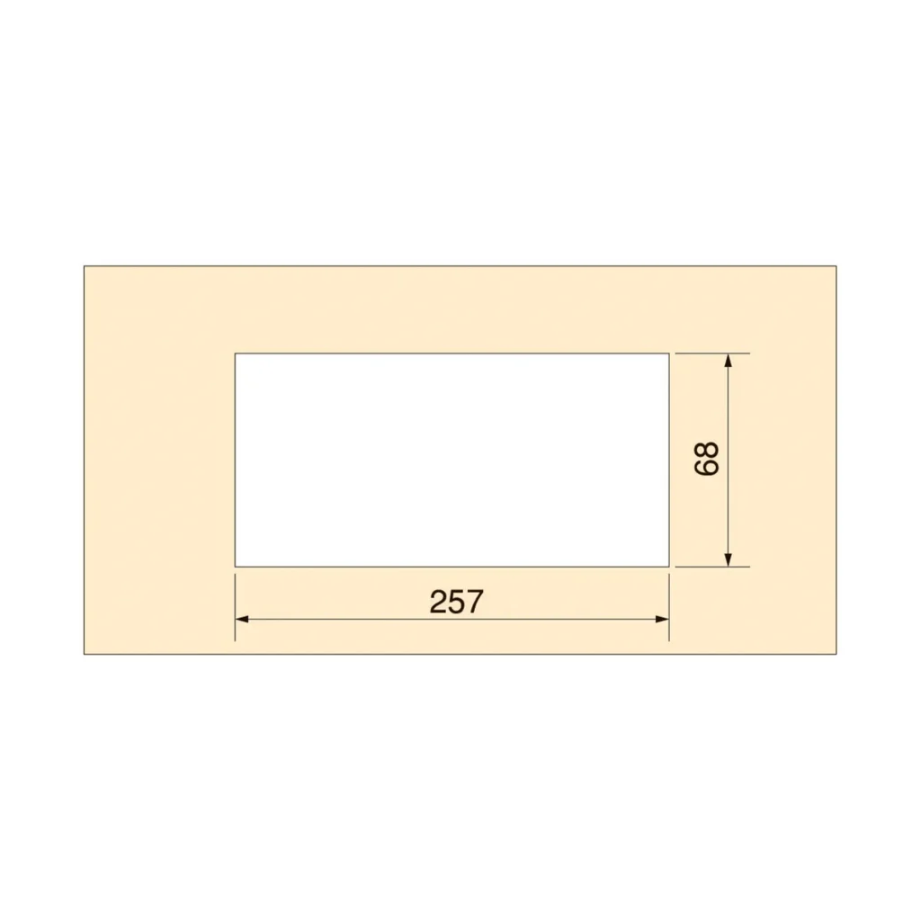 Przepust kablowy aluminiowy prostokątny 269x80mm Quadrum EMUCA Czarny