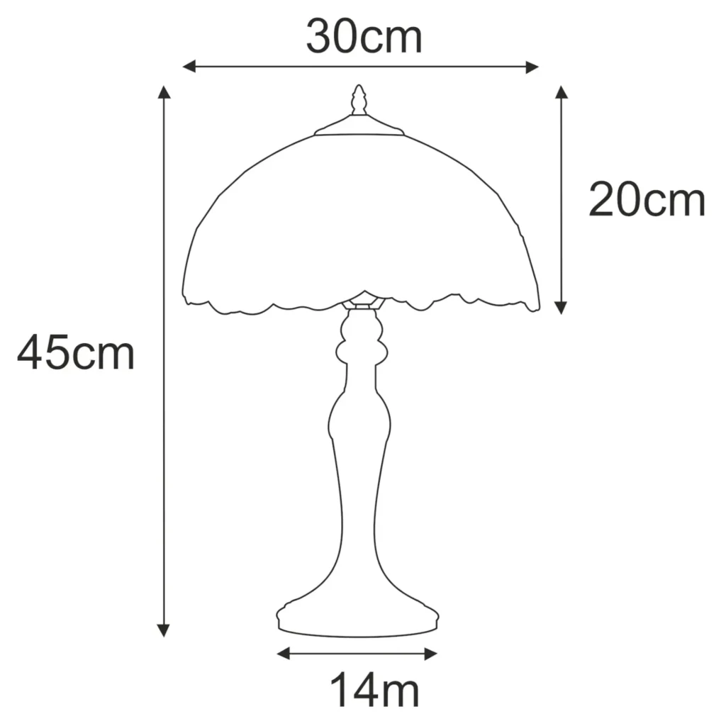 Witrażowa lampa stołowa z solidną podstawą K-G12835 z serii ROSE