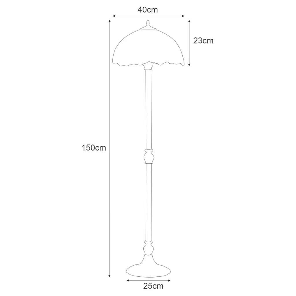 Witrażowa lampa podłogowa K-F161386 z serii BUTTERFLY
