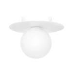 Biała klasyczna lampa wisząca z kloszem K-5432 z serii ROBIN