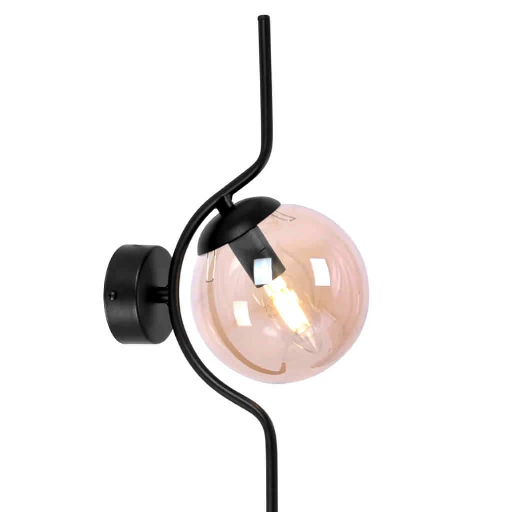 Bursztynowa lampa ścienna w stylu klasycznym K-5336 z serii VELA