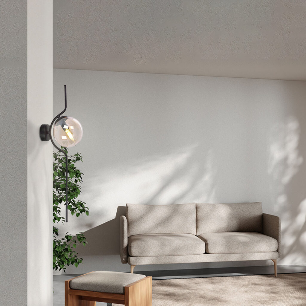 Bursztynowa lampa ścienna w stylu klasycznym K-5336 z serii VELA