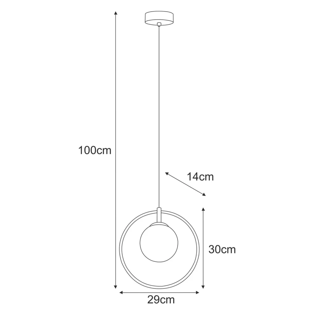Lampa wisząca w geometrycznym kształcie K-3837 z serii GEO