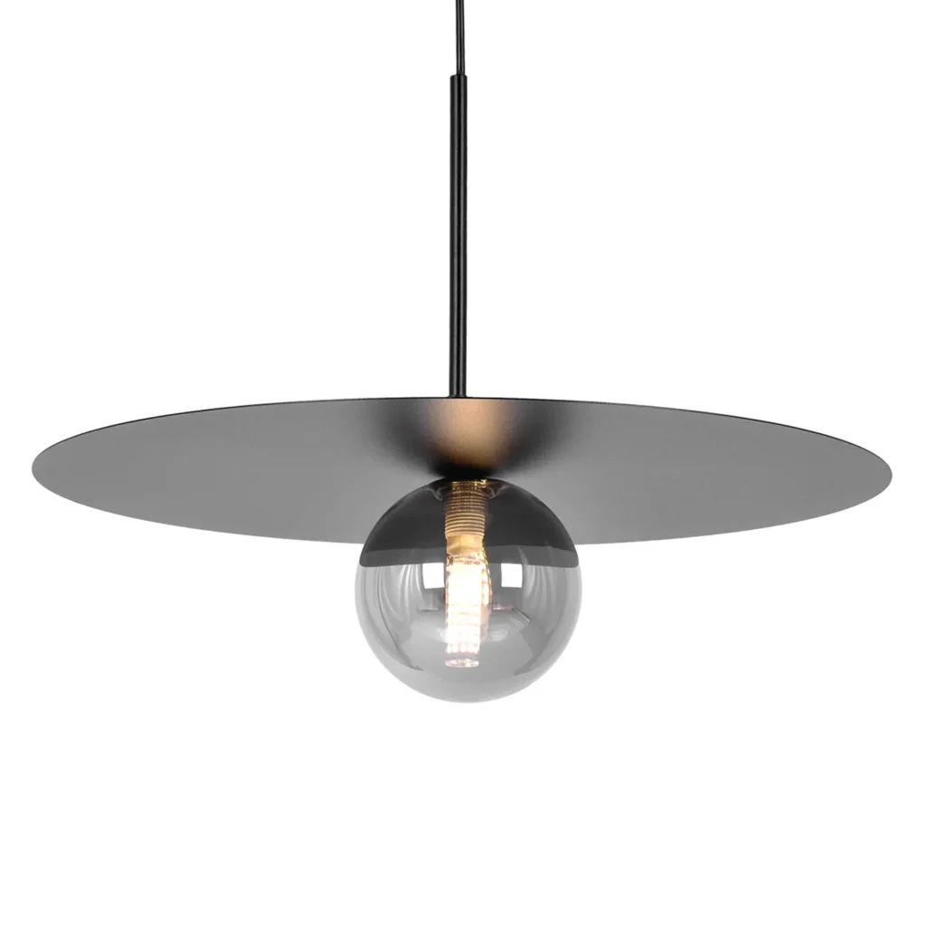 Grafitowa lampa wisząca z ruchomą przysłoną K-5382 z serii FERMI