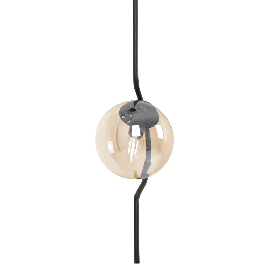 Wyjątkowa lampa wisząca do salonu, trzy klosze K-5338 z serii VELA