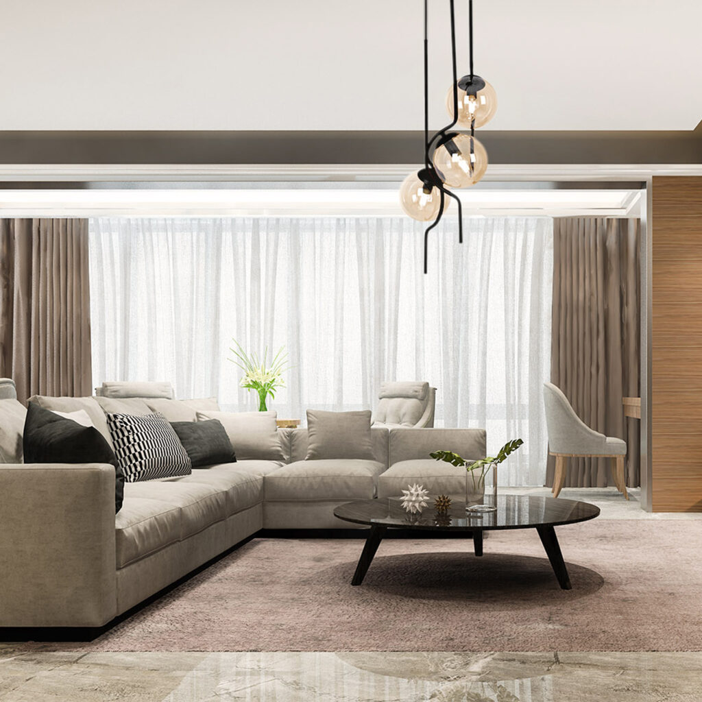 Wyjątkowa lampa wisząca do salonu, trzy klosze K-5338 z serii VELA