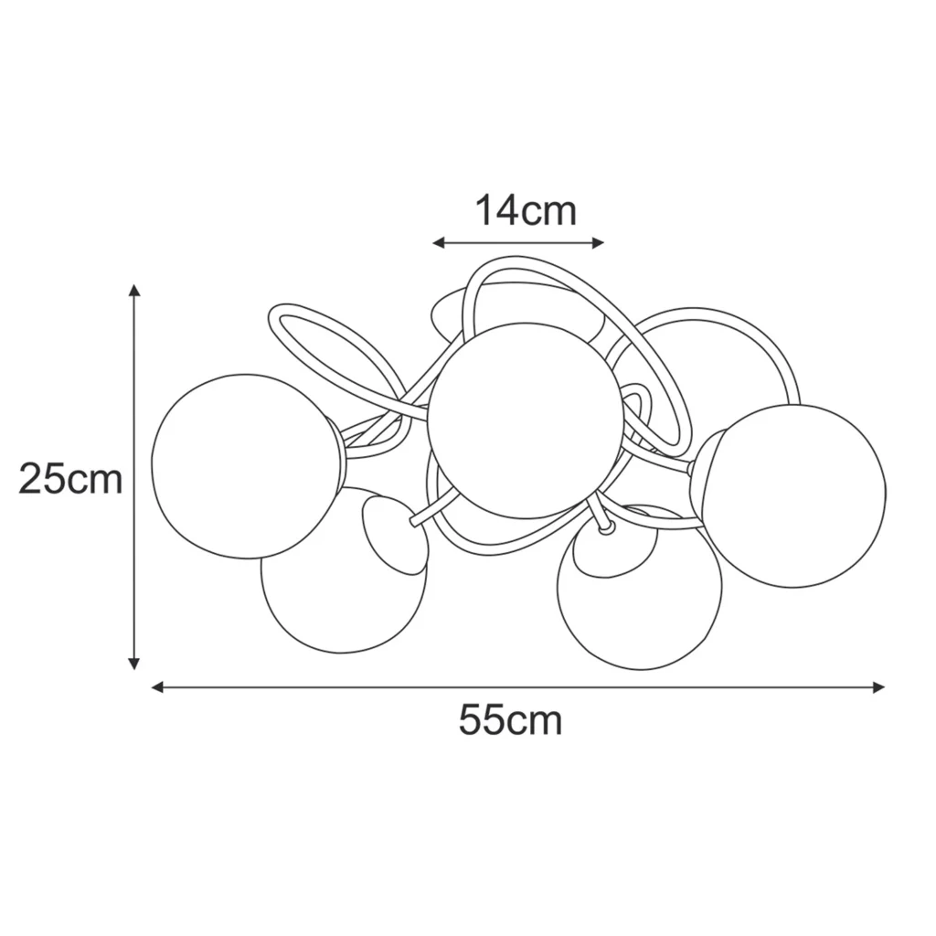Czarno-biała lampa sufitowa w stylu klasycznym K-5351 z serii NELA