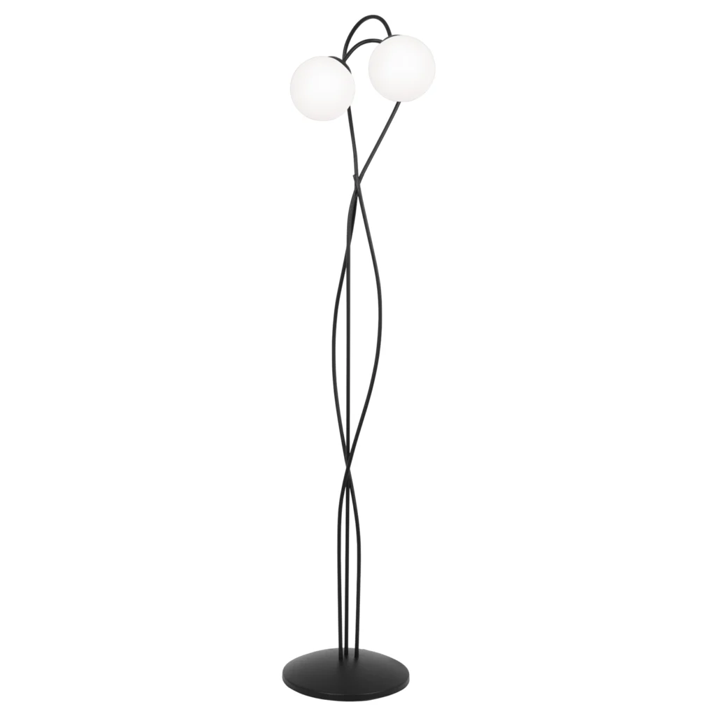 Elegancka lampa podłogowa, dwa punkty świetlne K-5353 z serii NELA