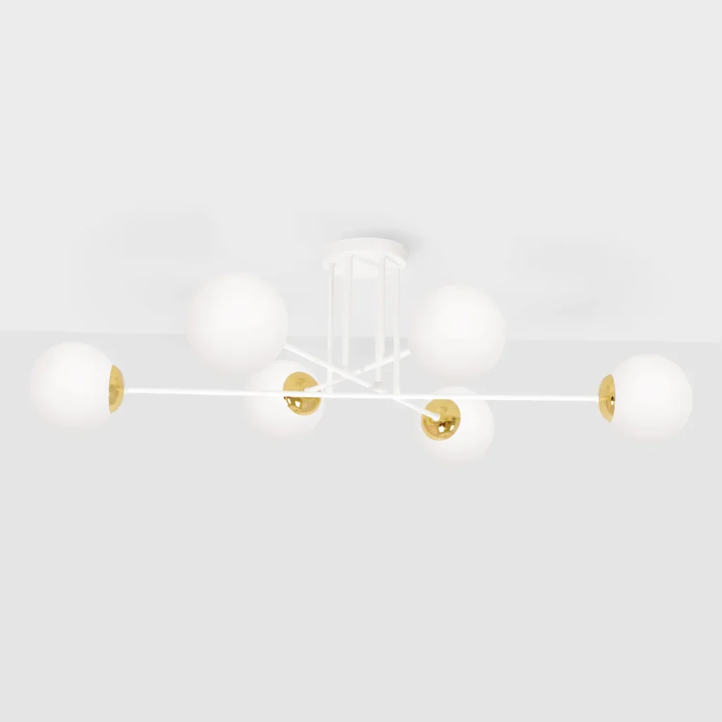 Lampa sufitowa w biało-złotym wydaniu K-5314 z serii ELMO