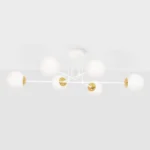 Lampa sufitowa w biało-złotym wydaniu K-5314 z serii ELMO