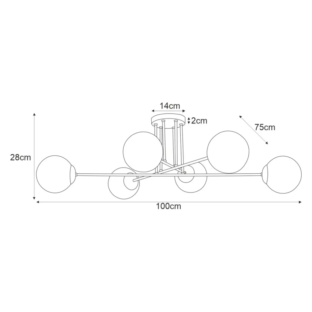 Lampa sufitowa w biało-złotym wydaniu K-5314 z serii ELMO