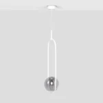 Lampa wisząca elipsa z kloszem w kolorze grafitu K-5302 z serii ARLENA