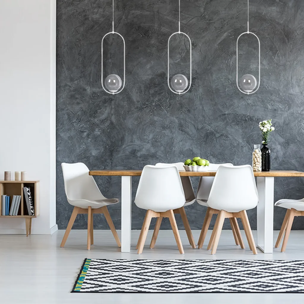 Lampa wisząca elipsa z kloszem w kolorze grafitu K-5302 z serii ARLENA