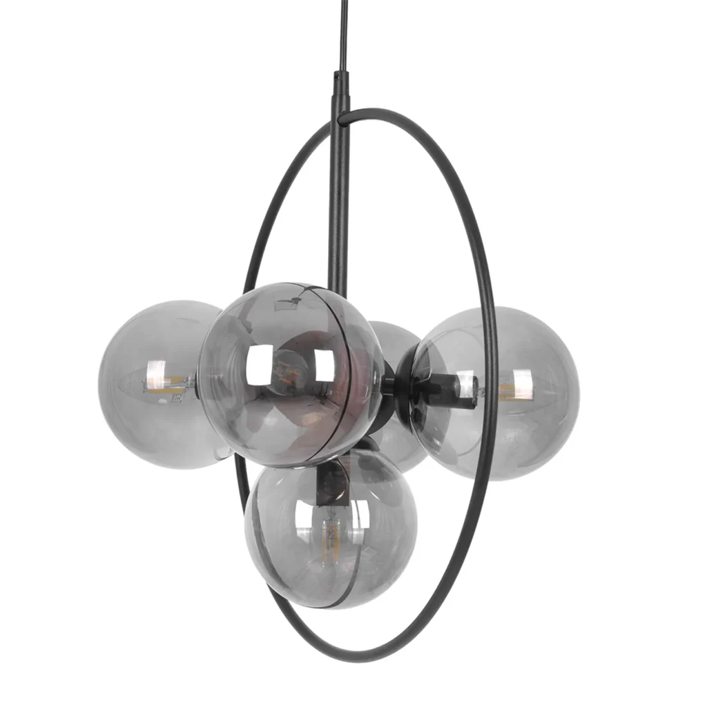 Okazała lampa wisząca w kolorze grafitowym K-3836 z serii NEO